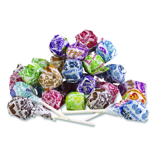 Dum-Dum-Pops, Assorted Flavors, Individually Wrapped, 2 lb Bag, 200 Pieces/Bag, 6 Bags/Carton