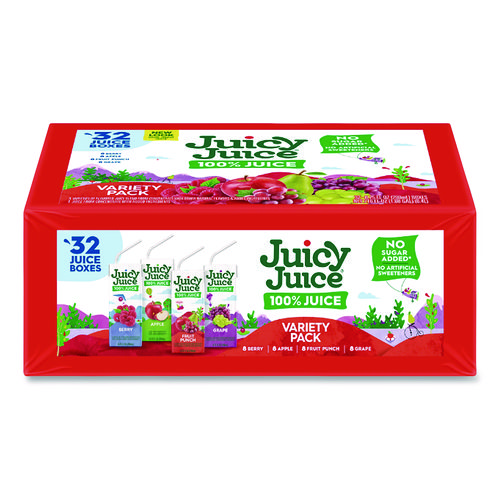 Juice Box Variety Pack, Assorted Flavors, 6.75 oz Box, 32/Carton