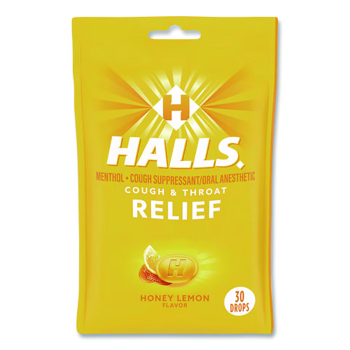 Relief Menthol cough Suppressant - Oral Anesthetic, Honey Lemon, 30/Pack