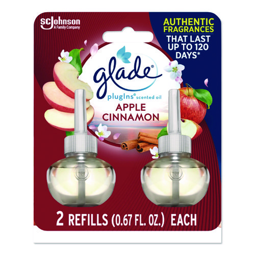 Plugin Scented Oil Refill, Apple Cinnamon, 0.67 oz, 2/Pack