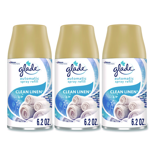 Automatic Air Freshener Refill, Clean Linen, 6.2 oz Can, 3/Pack