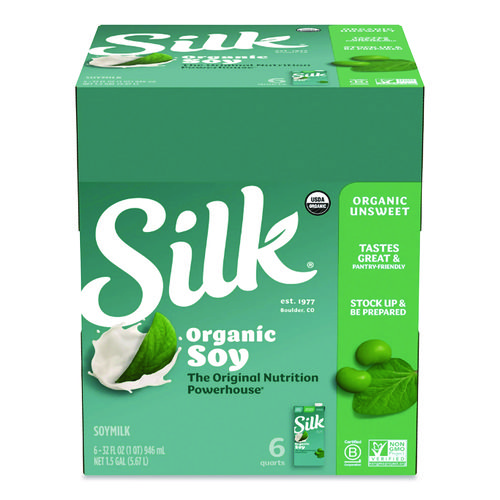 Soymilk, Unsweetened Original, 32 oz, 6/Carton