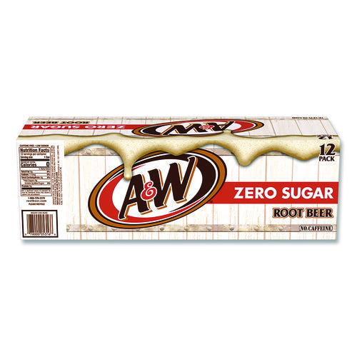 Zero Sugar Root Beer, Vanilla, 12 oz Can, 24/Carton