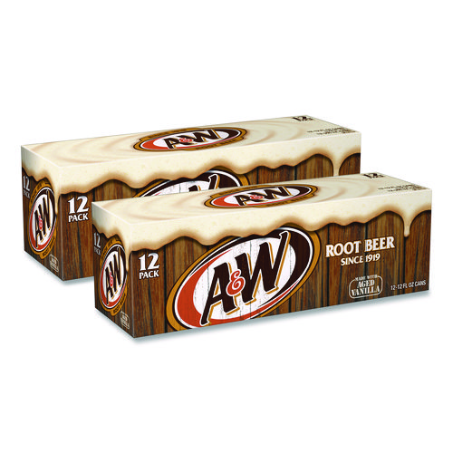 Root Beer, Vanilla, 12 oz Can, 24/Carton