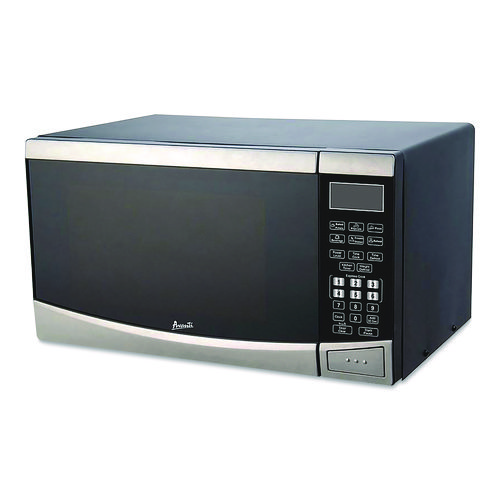 0.9 Cu Ft Stainless Steel Countertop Microwave, Stainless Steel/Black