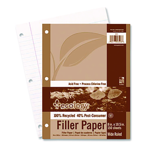 Filler Paper, Side: 3-Hole Punched, Wide/Legal Rule, 150/Pack