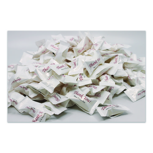 Thank You Have a Nice Day Mints, White Buttermint, Individually Wrapped, 1,000/Carton