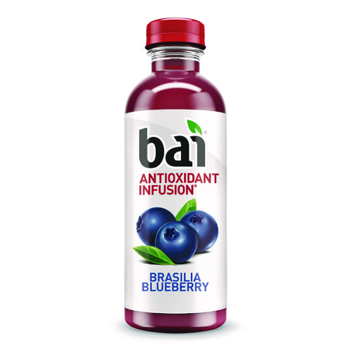 Antioxidant Infused Beverage, Brasilia Blueberry, 18 oz Bottle, 12/Carton