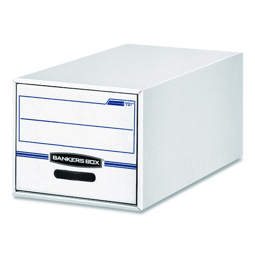 STOR/DRAWER Basic Space-Savings Storage Drawers, Letter Files, 14" x 25.5" x 11.5", White/Blue