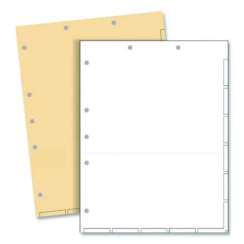 Large Tab Chart Divider Sheets, 7-Hole Punched, Letter, White, 250/Box