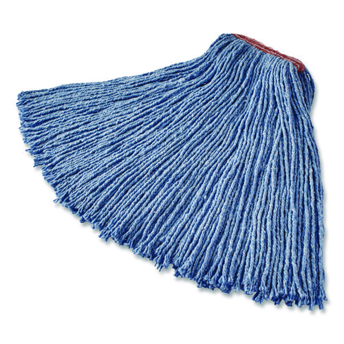 Dura Pro Blend Wet Mop, Cotton/Rayon/Synthetic, Medium, Blue