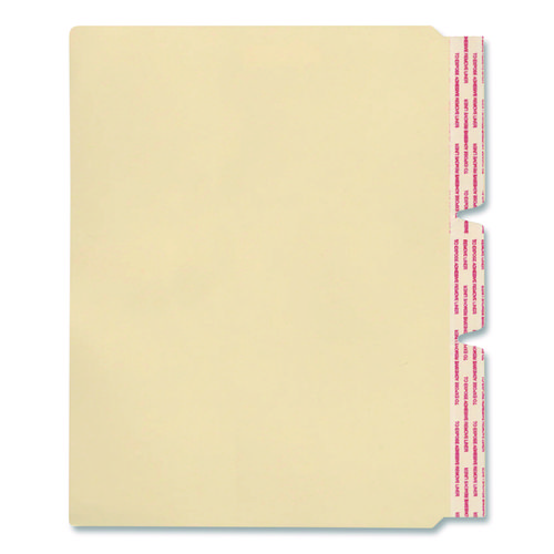 Standard Side-Flap Classification Folder Dividers, Letter Size, Manila, 100/Box