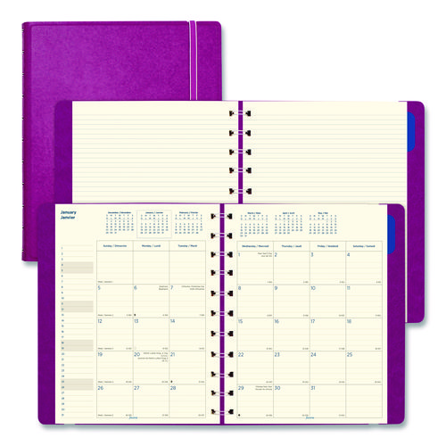 Soft Touch 17-Month Planner, 10.88 x 8.5, Fuchsia Cover, 17-Month: Aug 2024 to Dec 2025