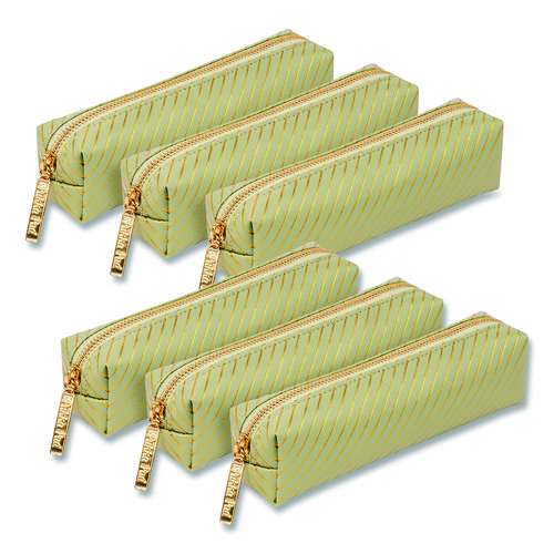 Pencil Case, 8.07 x 2.36 x 2.55, Green, 6/Pack