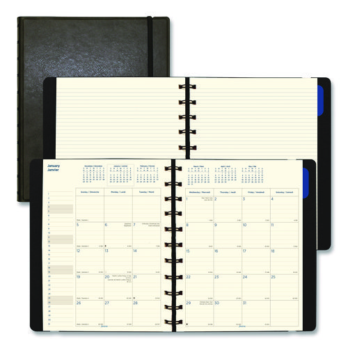 Soft Touch 17-Month Planner, 10.88 x 8.5, Black Cover, 17-Month: Aug 2024 to Dec 2025