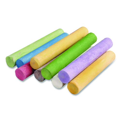 Chalk and Eraser Set, (12) White/(12) Assorted