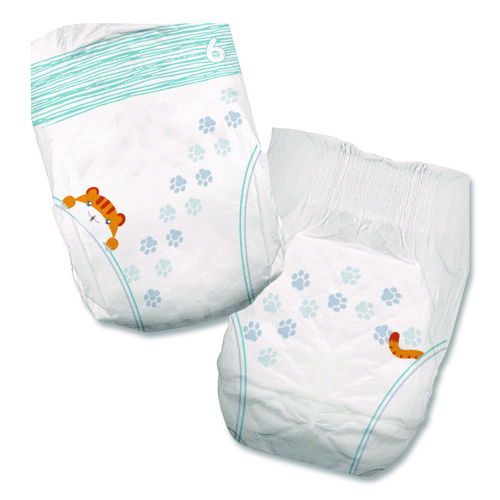 Premium Jumbo Diapers, Size 6, 35 lbs and Up, 92/Carton