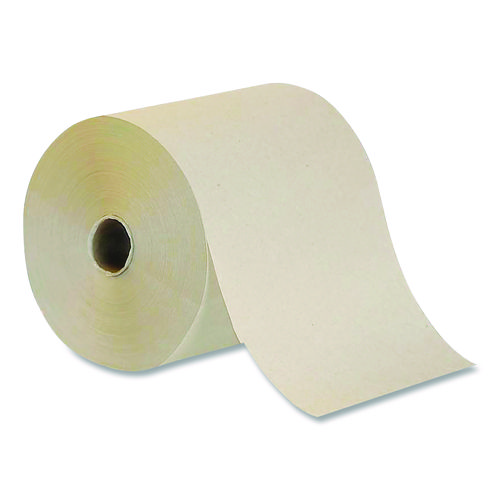 Hardwound Towel, 1-Ply, Brown, 800 ft, 6 Rolls/Carton