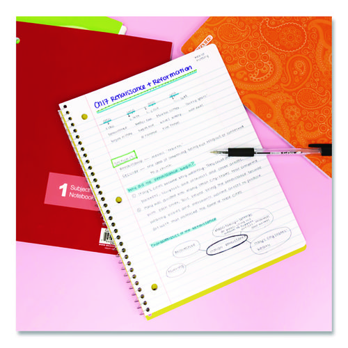 Spiral Notebooks, 3 Subjects, Medium/College Rule, Randomly Assorted Cover Colors, (120) 10.5 x 8 Sheets