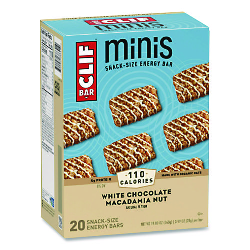 Energy Bar Minis, White Chocolate Macadamia Nut, 1 oz, 20/Box