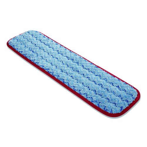 Microfiber Wet Mop Pad, 18", Red, 12/Carton