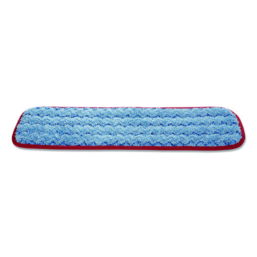 Microfiber Wet Mop Pad, 18", Red, 12/Carton