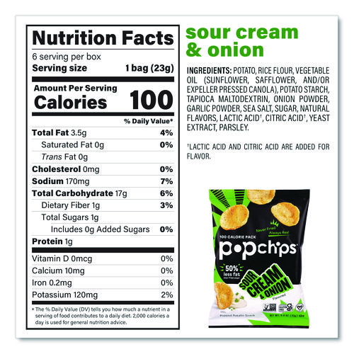 Potato Chips, Variety Pack, Barbeque, Sea Salt, Sour Cream and Onion, 0.8 oz Bag, 30/Pack