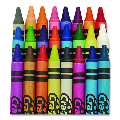 Washable Crayons, Assorted, 24/Pack