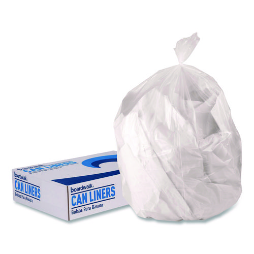 Low-Density Waste Can Liners, 16 gal, 0.5 mil, 24 x 32, Clear, Perforated Roll, 500/Carton