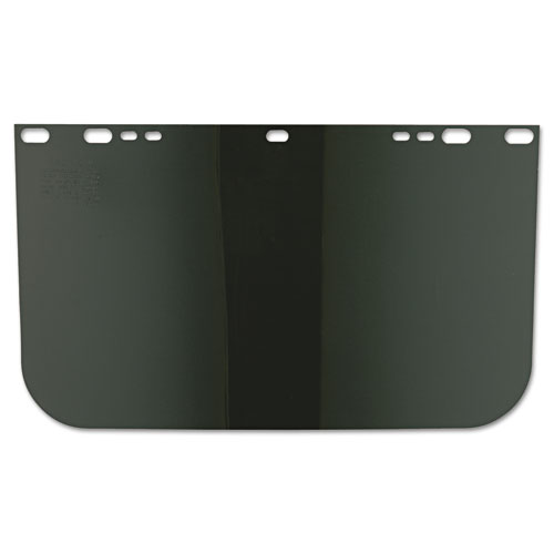 Face Shield Visor, 15 1/2" X 9", Dark Green, Unbound, Plastic
