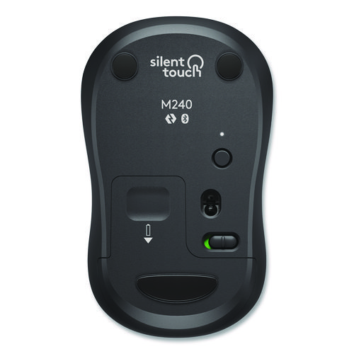 M240 Silent Bluetooth Mouse, 33 ft Wireless Range, Left/Right Hand Use, Graphite