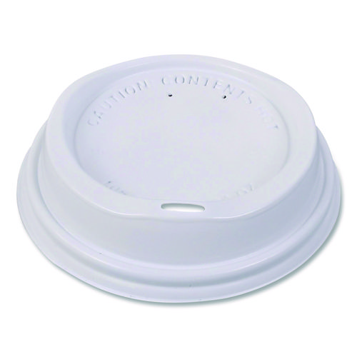 Hot Beverage Paper Cup Lids 10 oz, Fits FLAVIA 10 oz Paper Cup, White, 100/Sleeve, 10 Sleeves/Carton