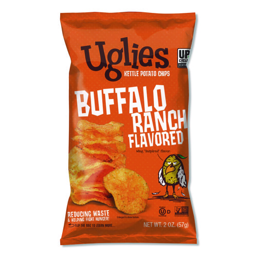 Kettle Potato Chips, Buffalo Ranch, 2 oz Bags, 24/Carton