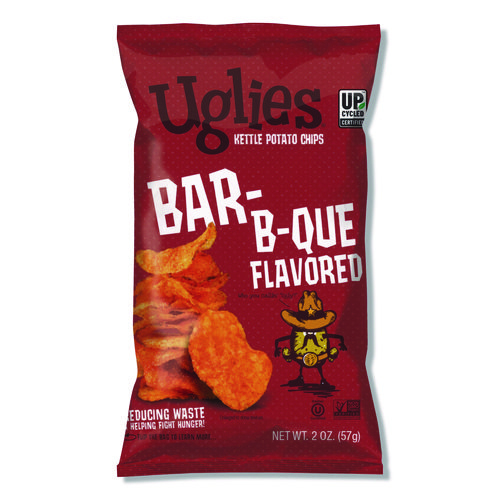 Kettle Potato Chips, Bar-B-Que, 2 oz Bags, 24/Carton