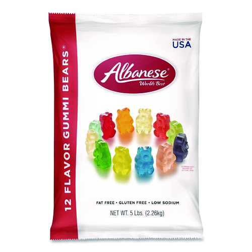 Gummi Bears, 12 Assorted Fruit Flavors, 5 lb Bag