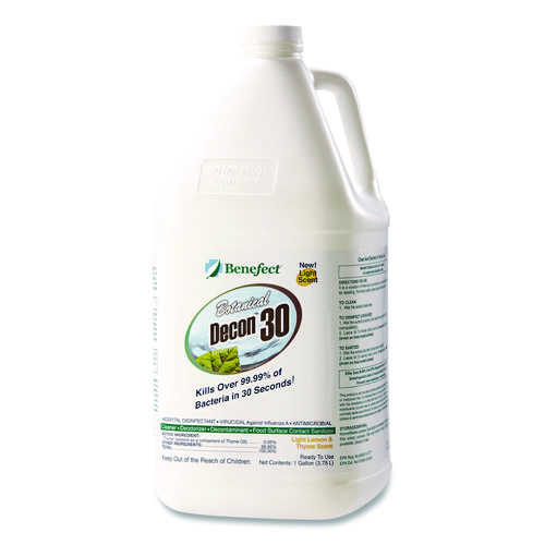 Botanical Decon 30 Disinfectant Cleaner, Light Lemon and Thyme Scent, 1 gal Bottle