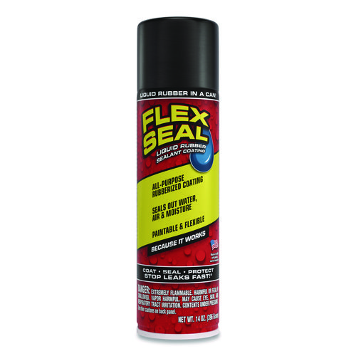 Liquid Rubber Sealant Coating Spray, 14 oz Can, Black