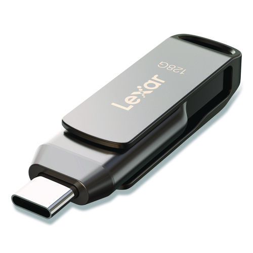 JumpDrive D400 USB 3.1 Flash Drive, 128 GB, Titanium