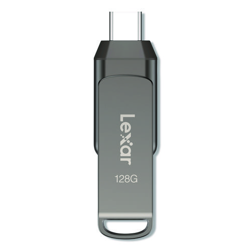 JumpDrive D400 USB 3.1 Flash Drive, 128 GB, Titanium