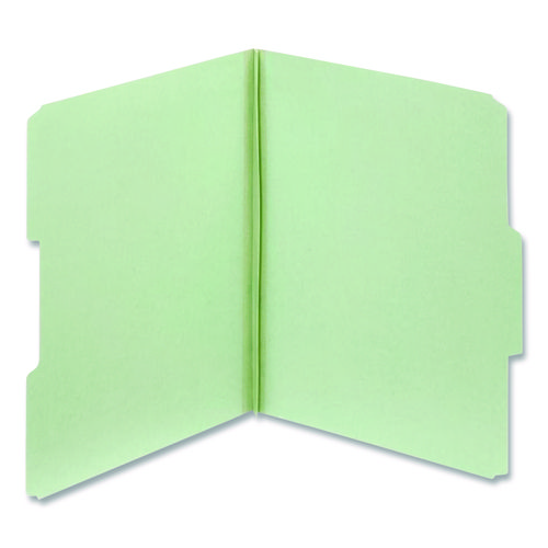 Pressboard Expanding File Folders, 1/3-Cut Tabs: Assorted Positions, Letter Size, 2" Expansion, Light Green, 25/Box