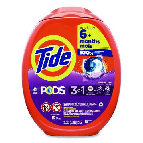 PODS Laundry Detergent, Spring Meadow, 112 Pods/Tub