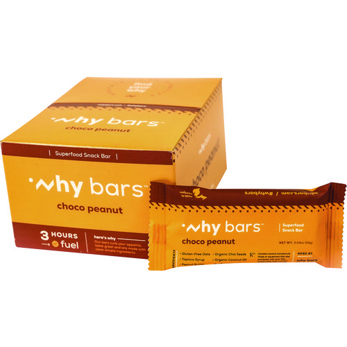 Superfood Snack Bar, Choco Peanut, 2.04 oz Bar, 12/Box