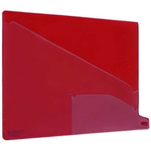 Colored Poly End Tab "Out" Guides, 1/3-Cut: Bottom Position, For Letter Size Files, Red, 25/Box