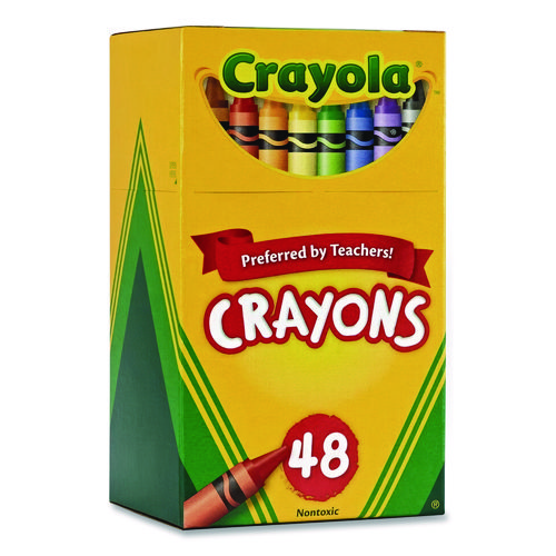 Classic Color Crayons in Flip Top Box with Tiered Sleeves, 48 Colors/Box