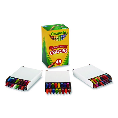 Classic Color Crayons in Flip Top Box with Tiered Sleeves, 48 Colors/Box