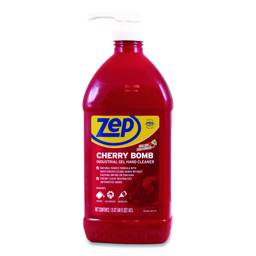 Cherry Bomb Gel Hand Cleaner, Cherry Scent, 48 oz, 4/Carton