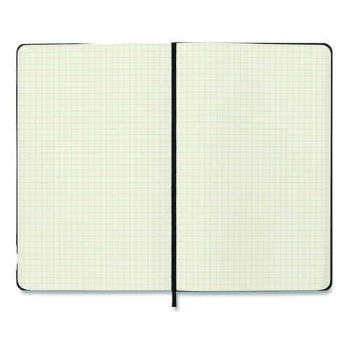 Hard Cover Notebook, 1-Subject, Quadrille Rule, Black Cover, (120) 8.25 x 5 Sheets