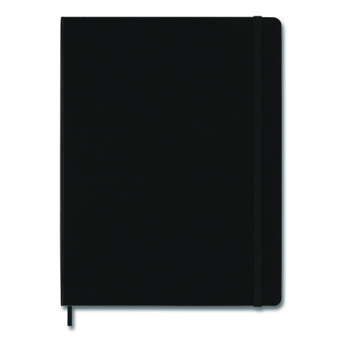 Classic Colored Hardcover Notebook, 1-Subject, Narrow Rule, Black Cover, (192) 10 x 7.5 Sheets