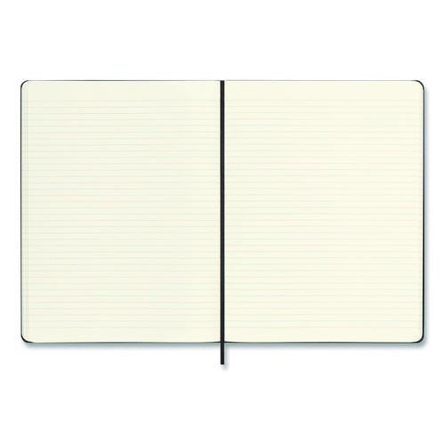 Classic Colored Hardcover Notebook, 1-Subject, Narrow Rule, Black Cover, (192) 10 x 7.5 Sheets