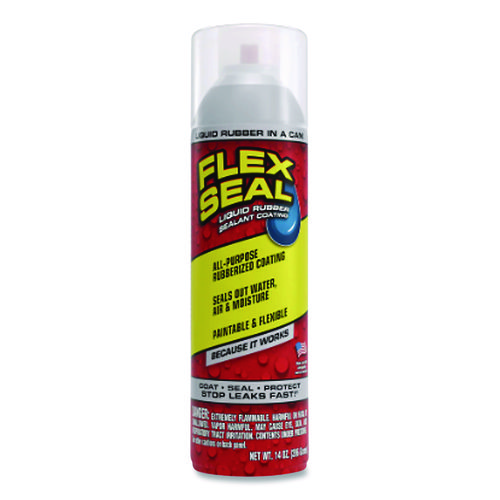 Liquid Rubber Sealant Coating Spray, 14 oz Spray, Clear